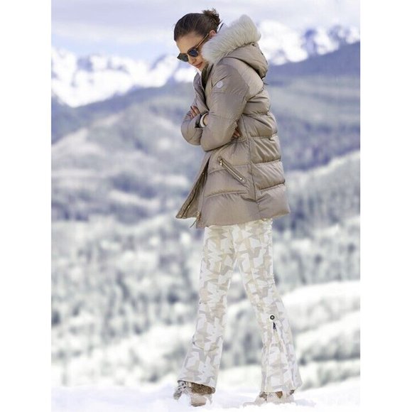 NEW $850 BOGNER Fraenzi Ski Pants!  US 8 e 38  White Tan Camo  20K Waterproof - Picture 6 of 9